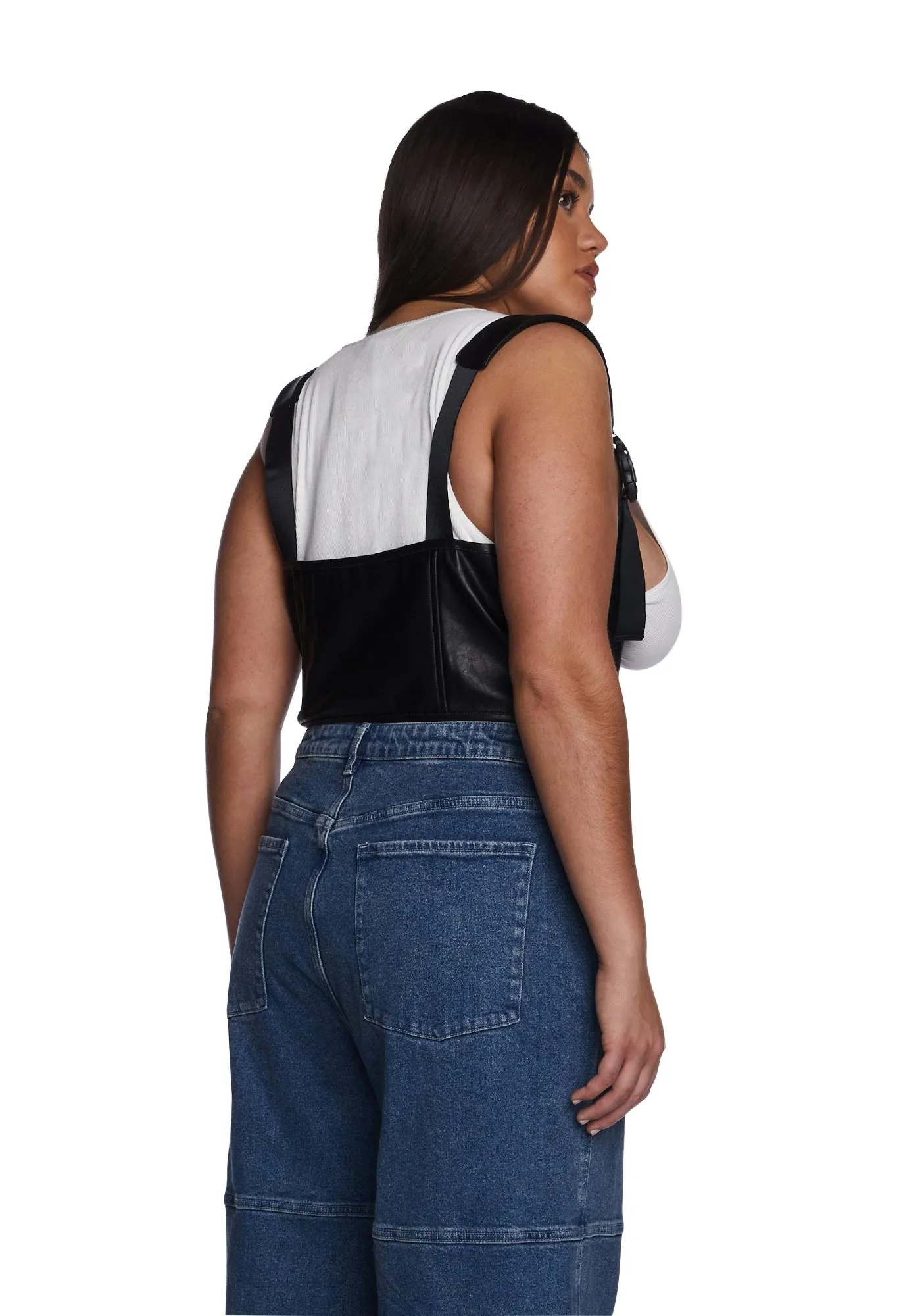 Plus My Type Underbust Corset- Black sold by Dolls Kill product image thumbnail 4