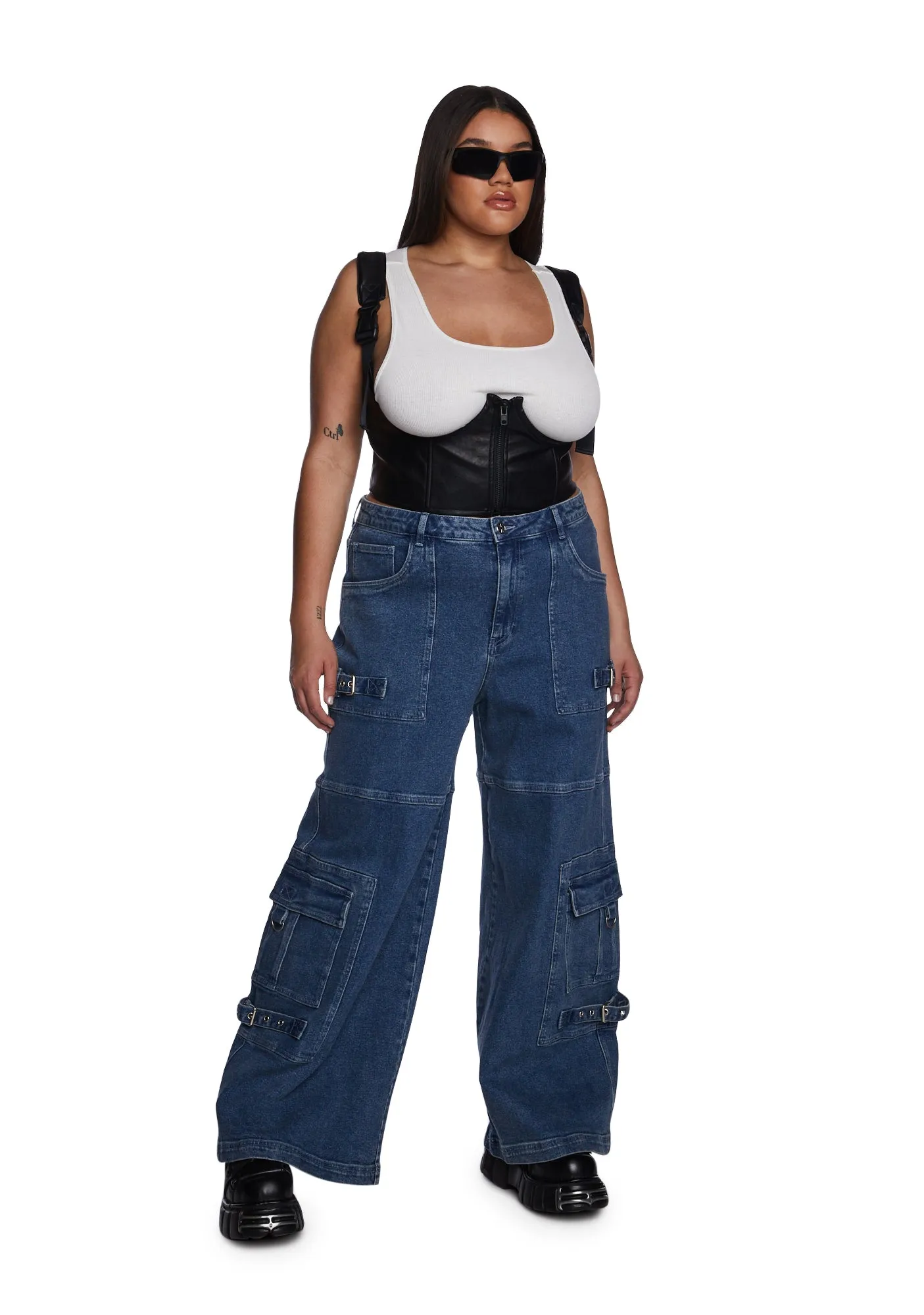 Plus My Type Underbust Corset- Black sold by Dolls Kill product image thumbnail 5