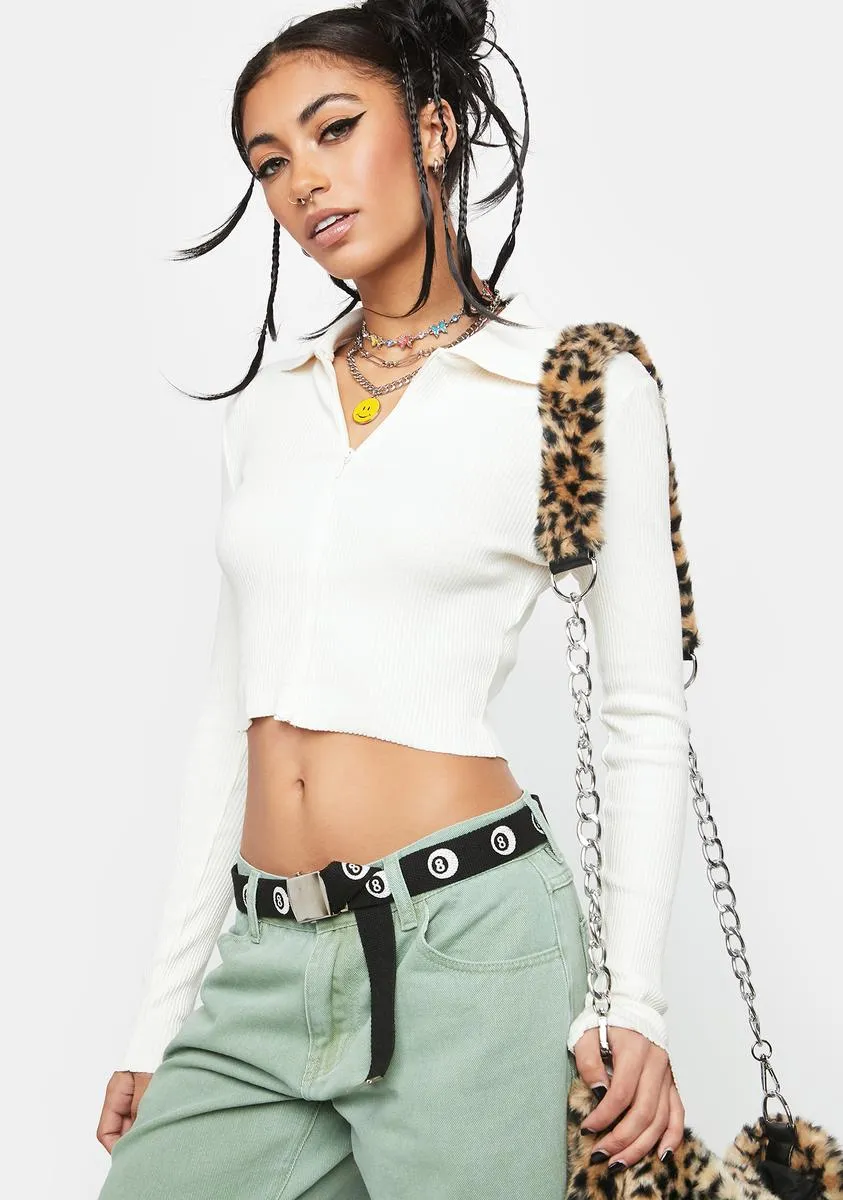 Ecru Mercy Me Long Sleeve Crop Top sold by Dolls Kill product image thumbnail 2
