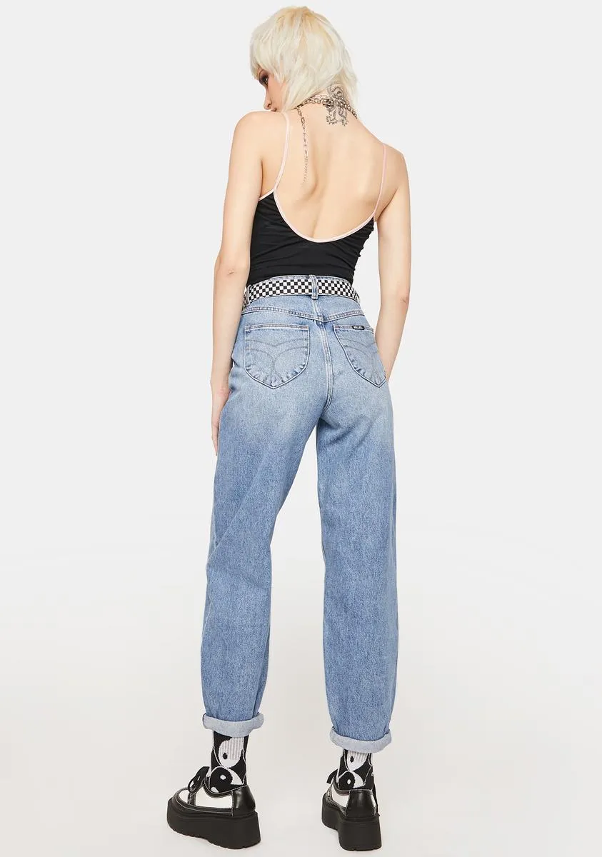 Brad Blue Organic Genie Balloon Leg Jeans sold by Dolls Kill product image thumbnail 4