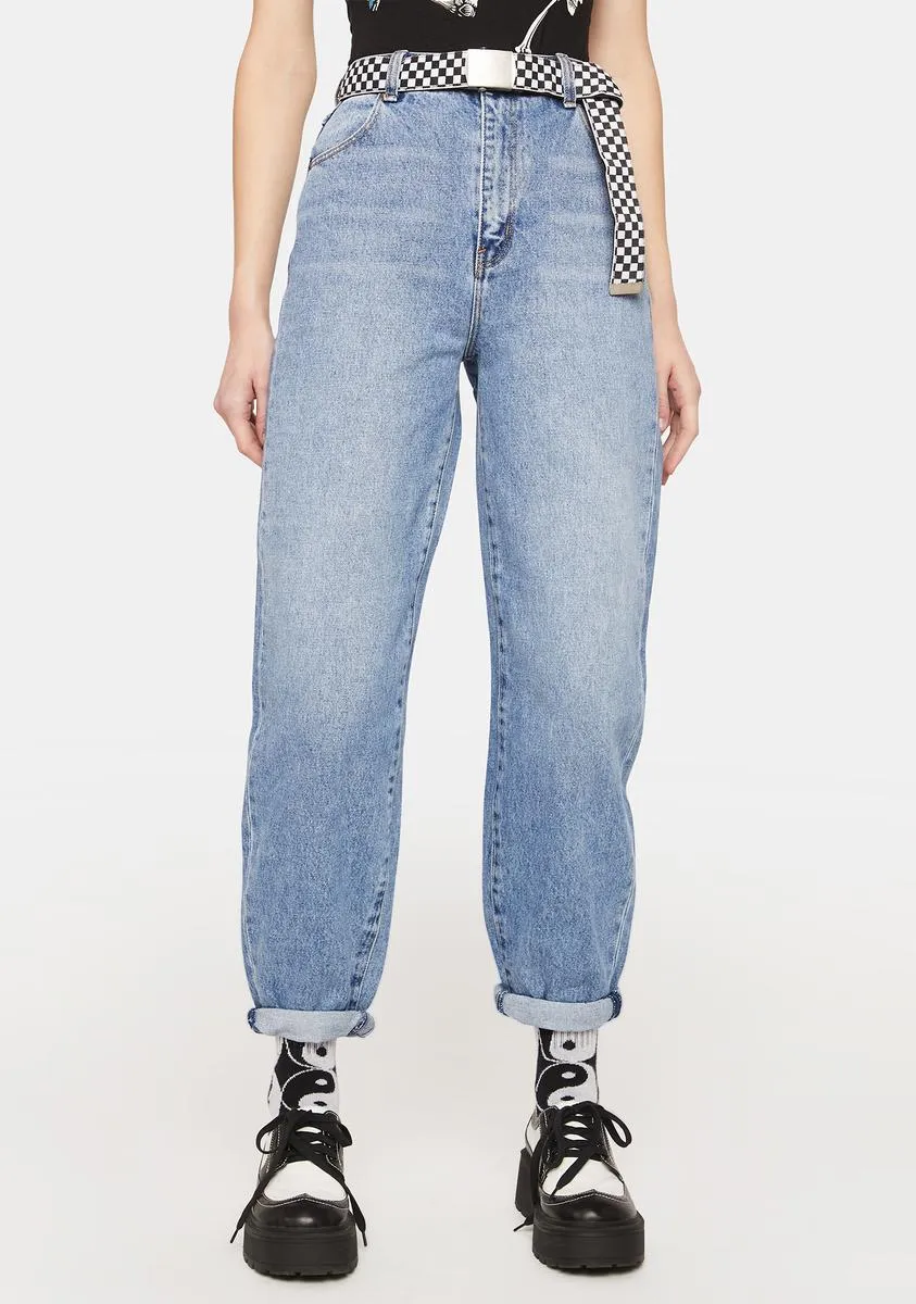 Brad Blue Organic Genie Balloon Leg Jeans sold by Dolls Kill