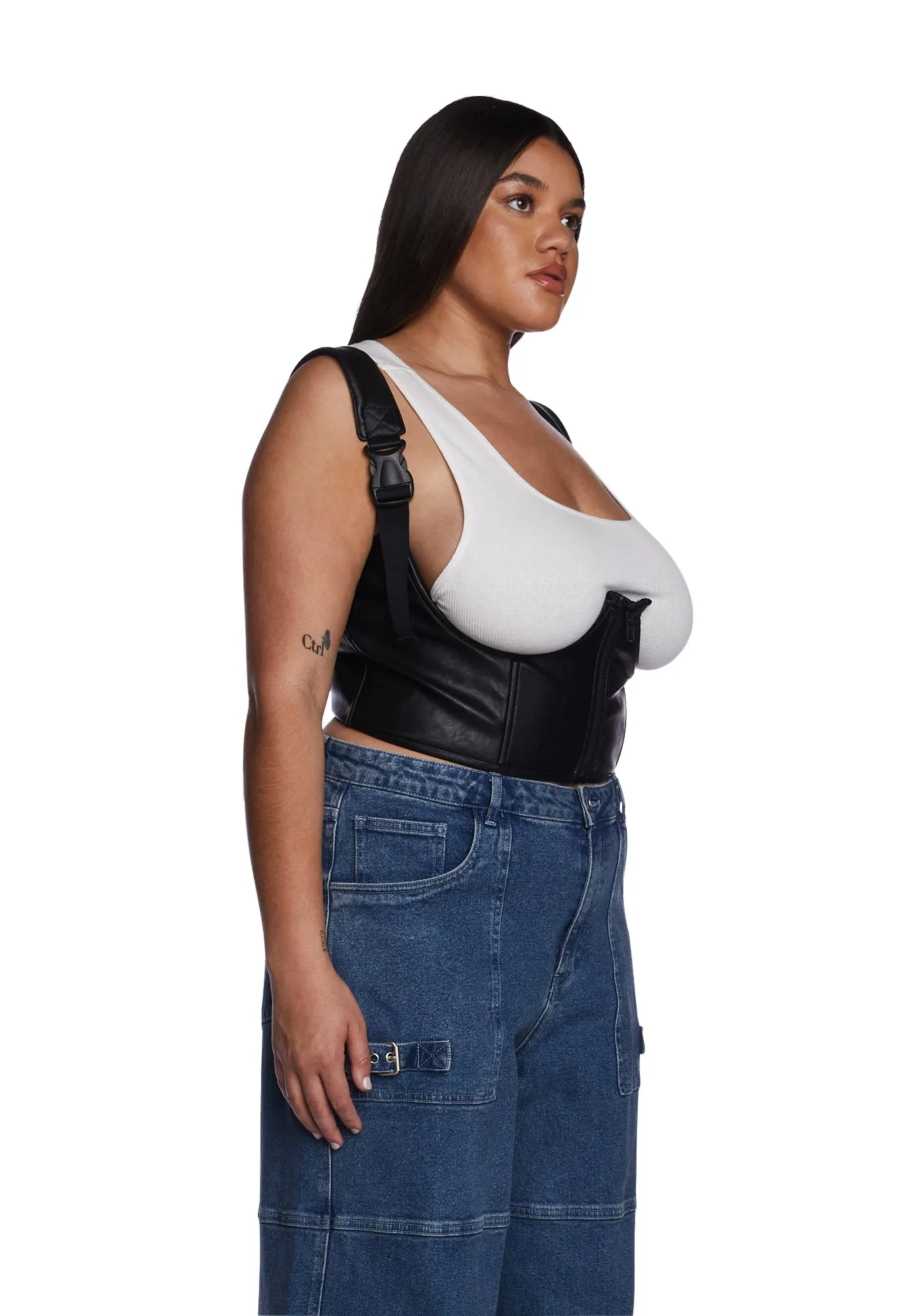 Plus My Type Underbust Corset- Black sold by Dolls Kill product image thumbnail 3