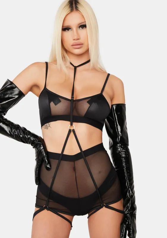 Total Domination Sheer Lingerie Set sold by Dolls Kill