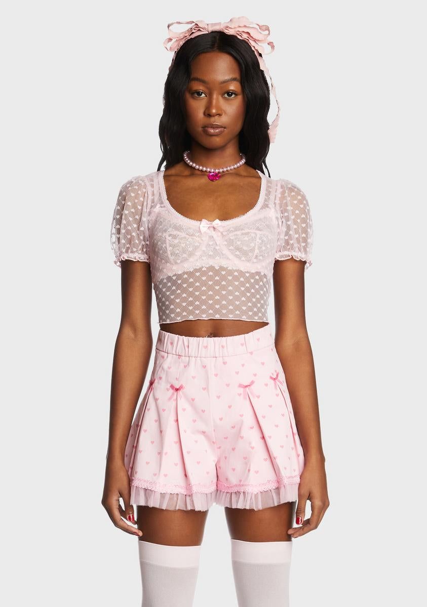 Hold My Heart Crop Top sold by Dolls Kill