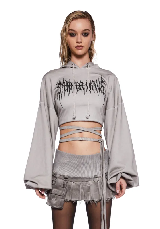 Pitch Backless Cropped Hoodie sold by Dolls Kill