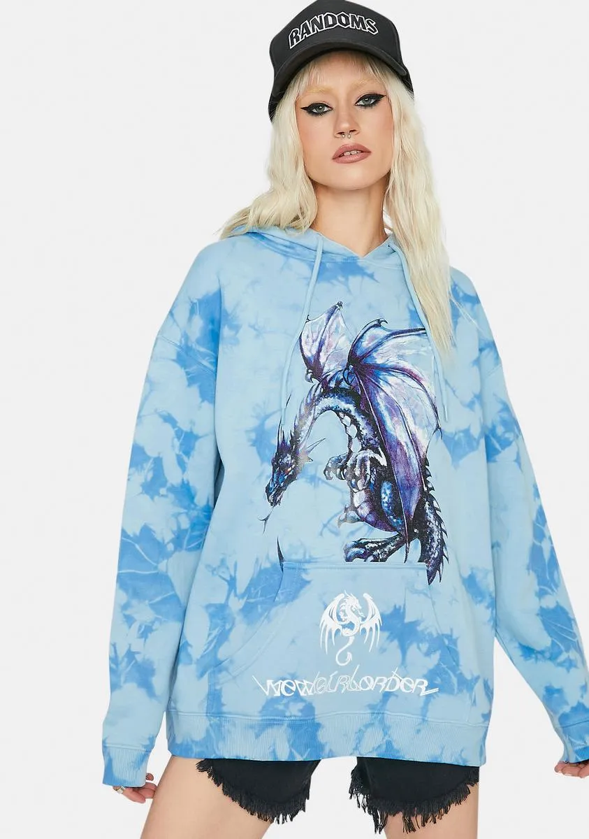 Dragon Tie Dye Hoodie sold by Dolls Kill