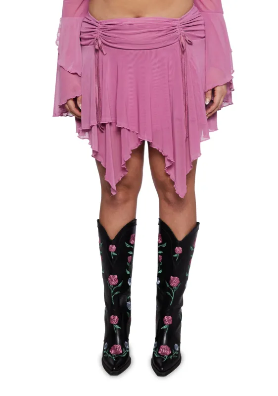Plus Wild Attraction Mesh Mini Skirt- Pink sold by Dolls Kill