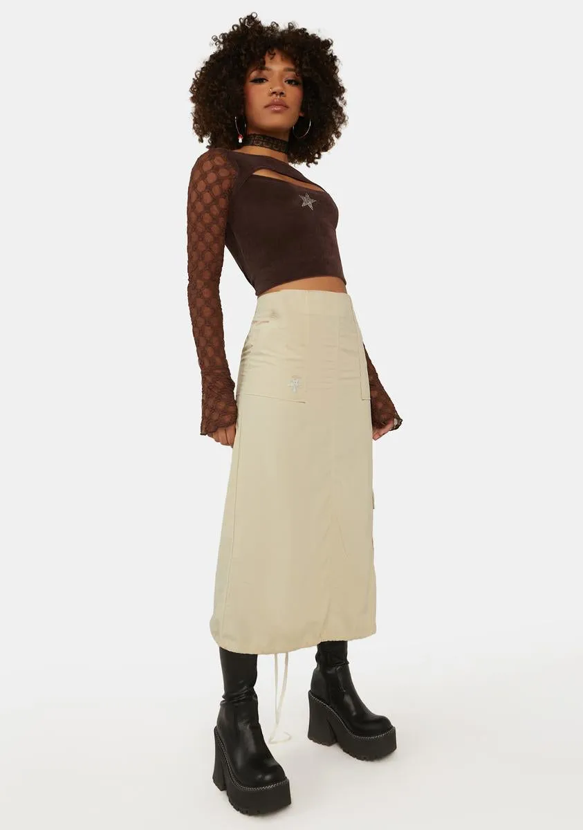 Y2k Long Cargo Skirt sold by Dolls Kill product image thumbnail 2