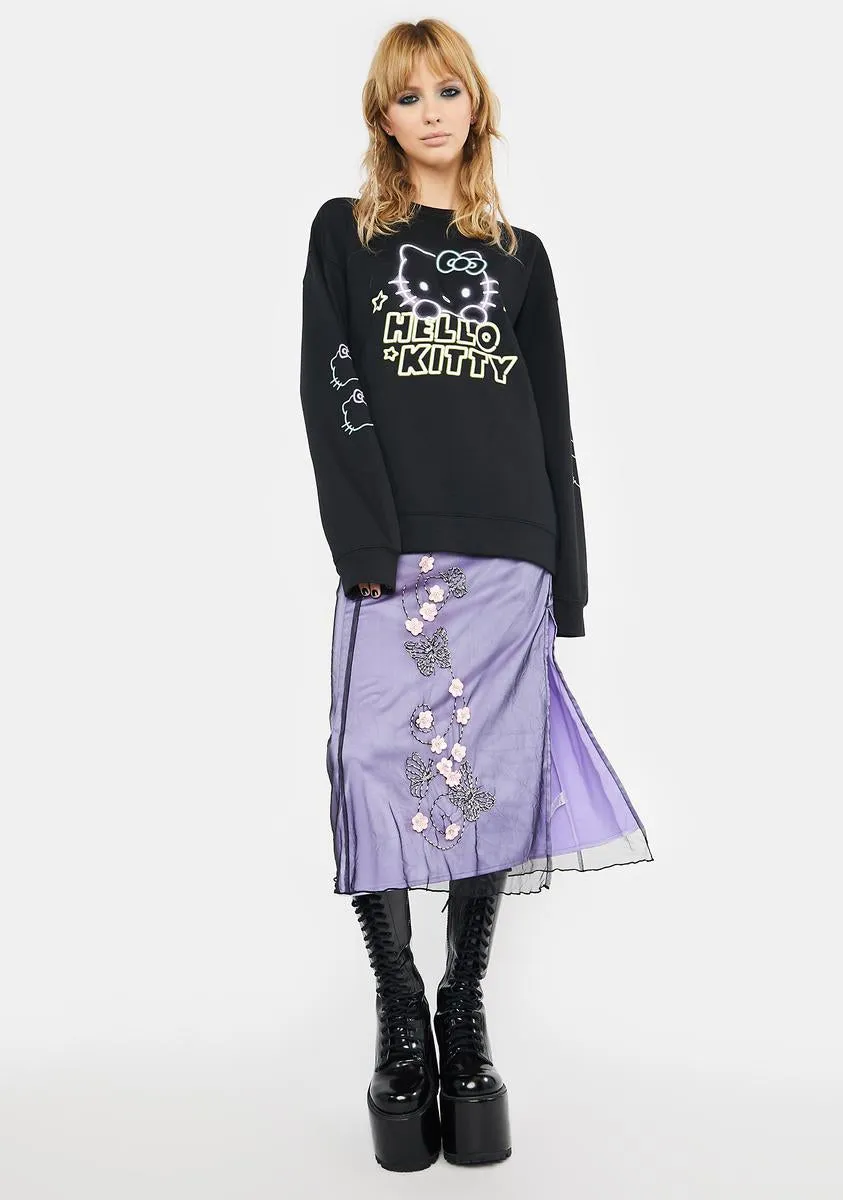 Hello Kitty Neon Crewneck Sweatshirt sold by Dolls Kill product image thumbnail 3