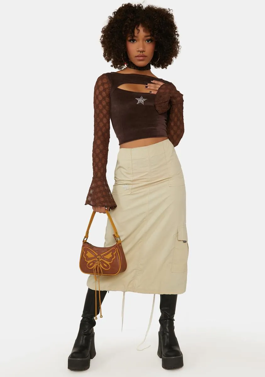 Y2k Long Cargo Skirt sold by Dolls Kill product image thumbnail 3