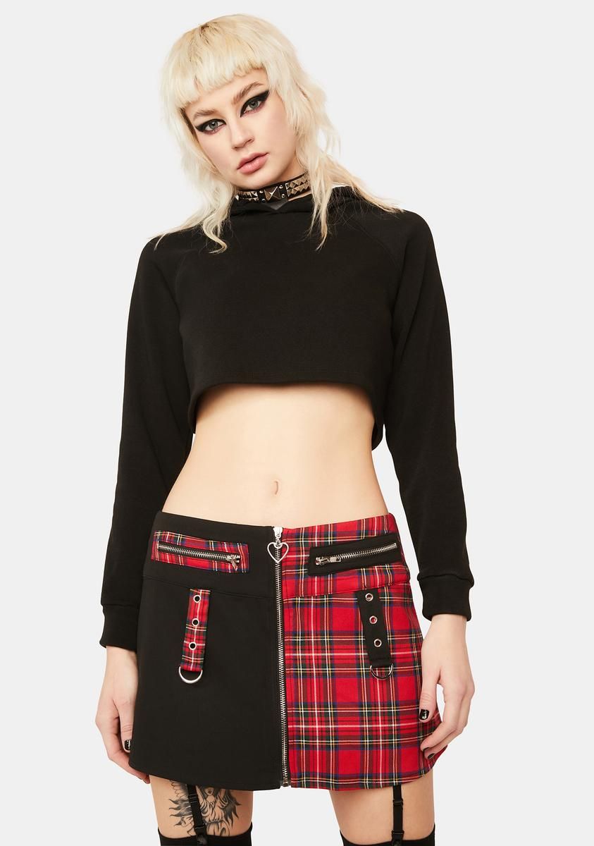 Plaid Skirt With Zipper And Pockets sold by Dolls Kill product image thumbnail 2