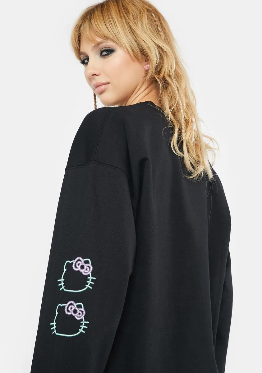 Hello Kitty Neon Crewneck Sweatshirt sold by Dolls Kill product image thumbnail 4