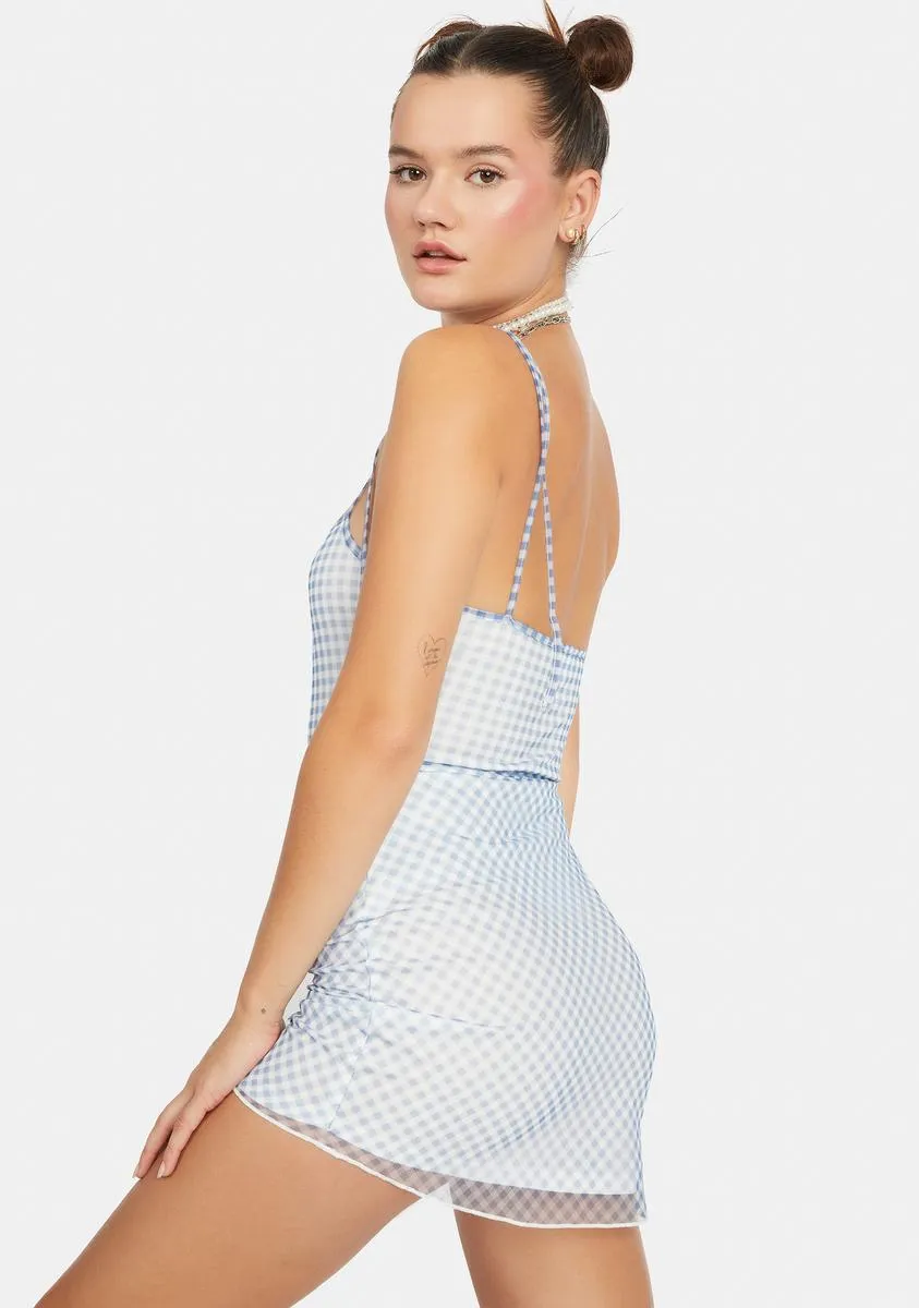 Be My Friend Gingham Mini Skirt sold by Dolls Kill product image thumbnail 4