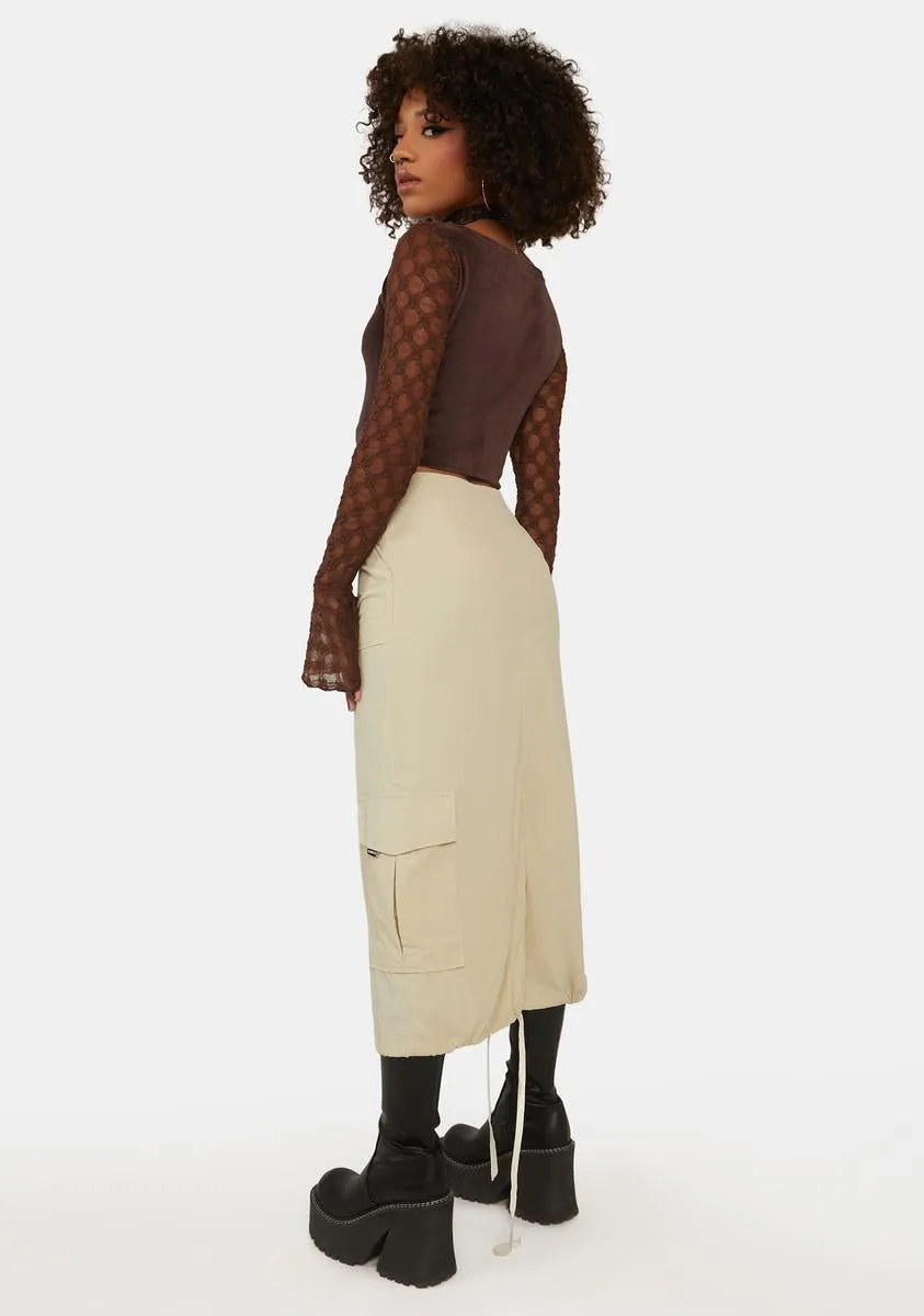 Y2k Long Cargo Skirt sold by Dolls Kill product image thumbnail 4