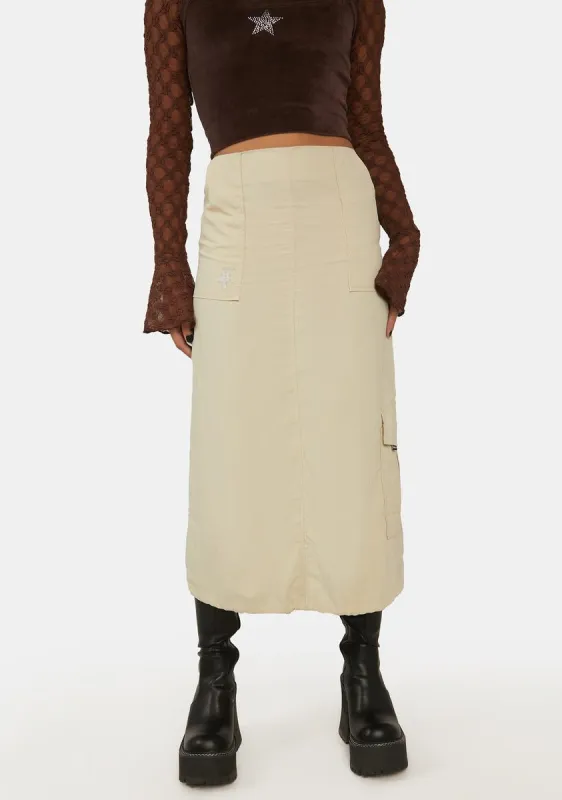 Y2k Long Cargo Skirt sold by Dolls Kill
