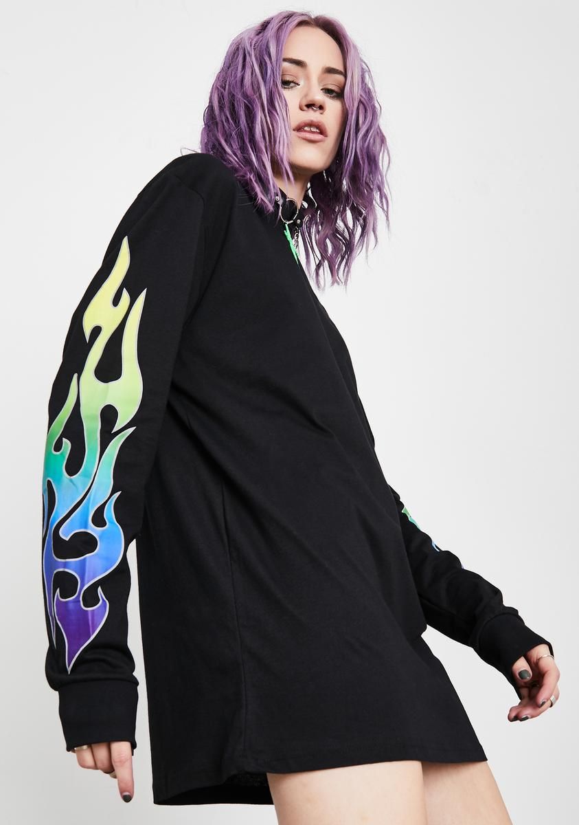 Burning Prisms Graphic Tee sold by Dolls Kill product image thumbnail 4