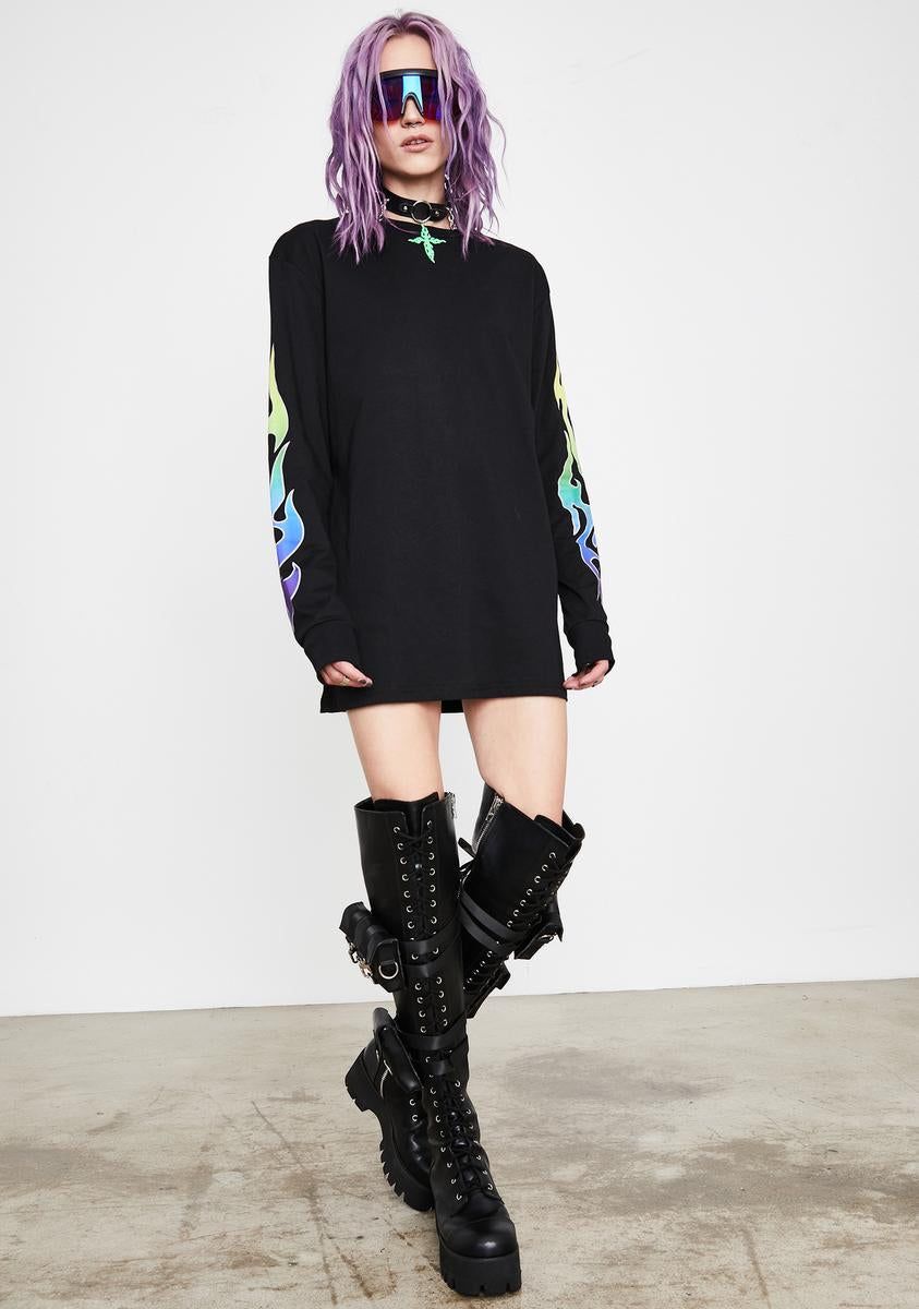 Burning Prisms Graphic Tee sold by Dolls Kill product image thumbnail 2