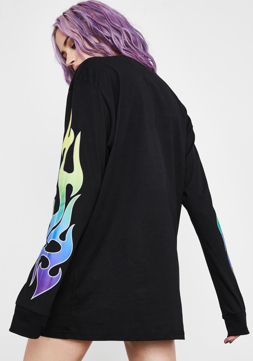 Burning Prisms Graphic Tee sold by Dolls Kill product image thumbnail 3