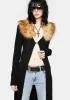 Long Faux Fur Knitted Cardigan sold by Dolls Kill
