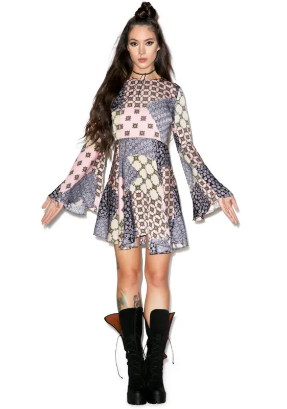 Patch Yer Work Flare Dress sold by Dolls Kill