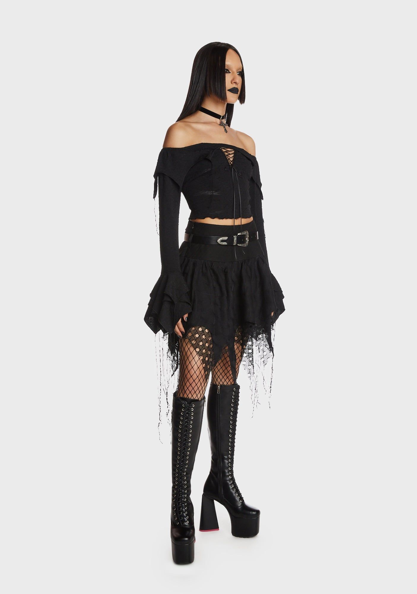 Gothic Princess Off Shoulder Sexy Top sold by Dolls Kill product image thumbnail 5