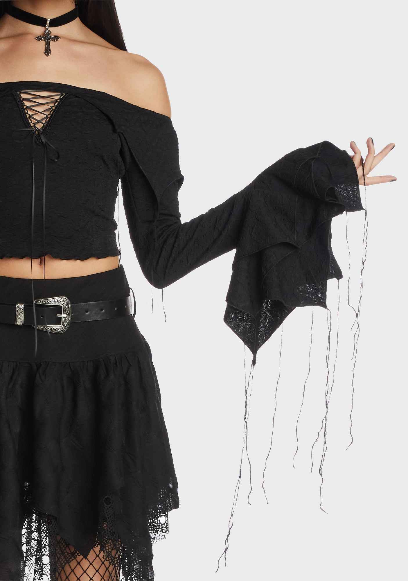 Gothic Princess Off Shoulder Sexy Top sold by Dolls Kill product image thumbnail 2