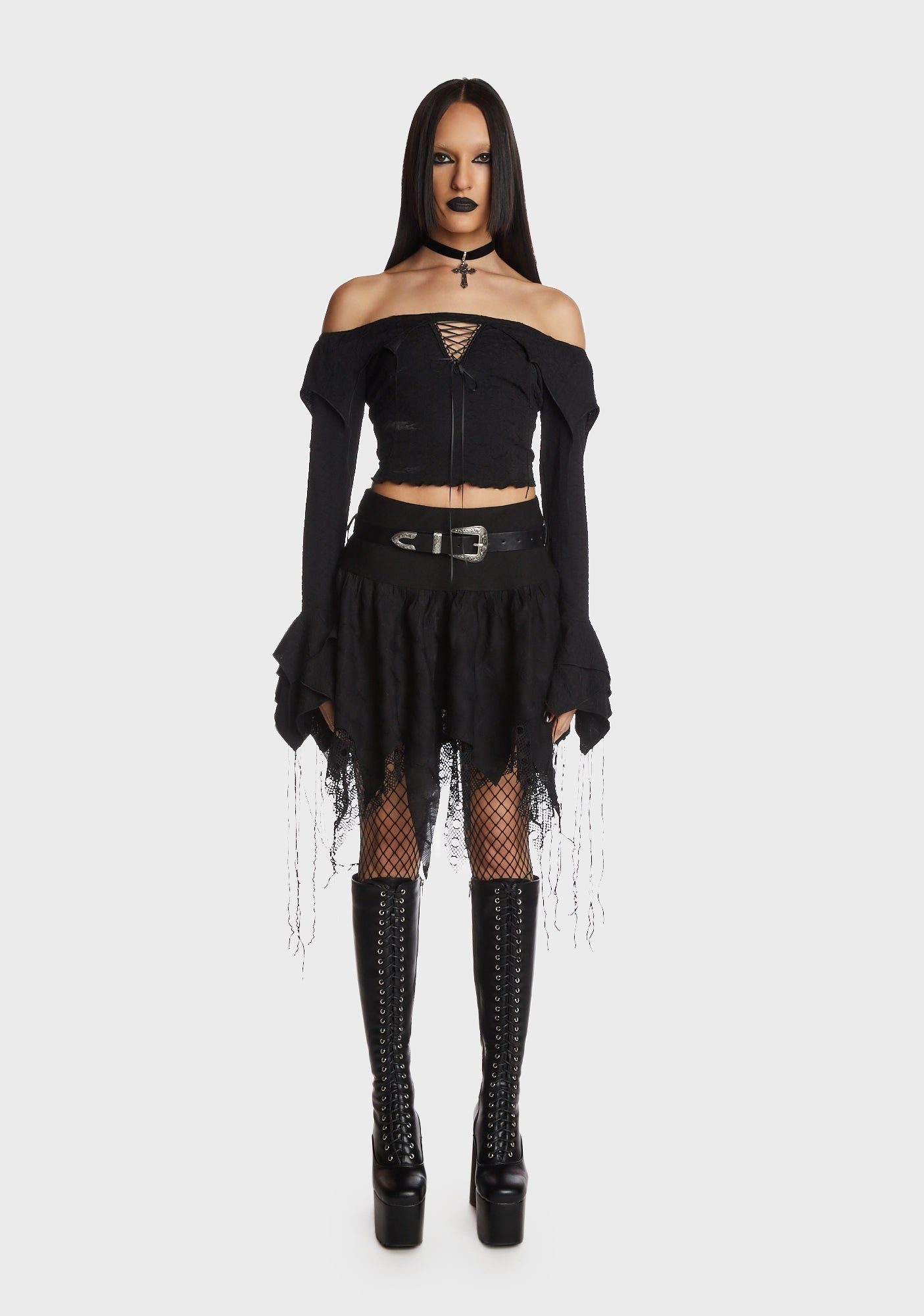 Gothic Princess Off Shoulder Sexy Top sold by Dolls Kill