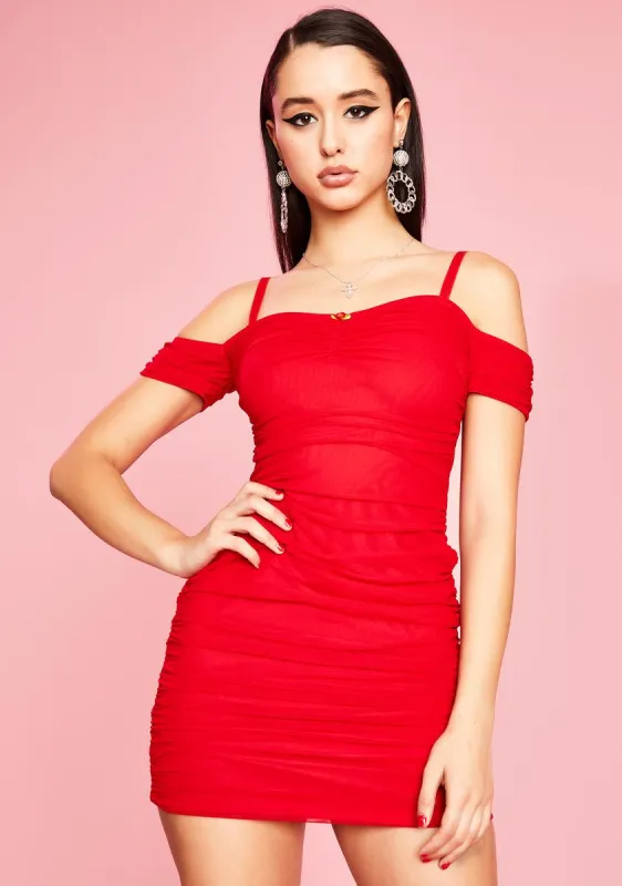 Red Light Special Ruched Dress sold by Dolls Kill