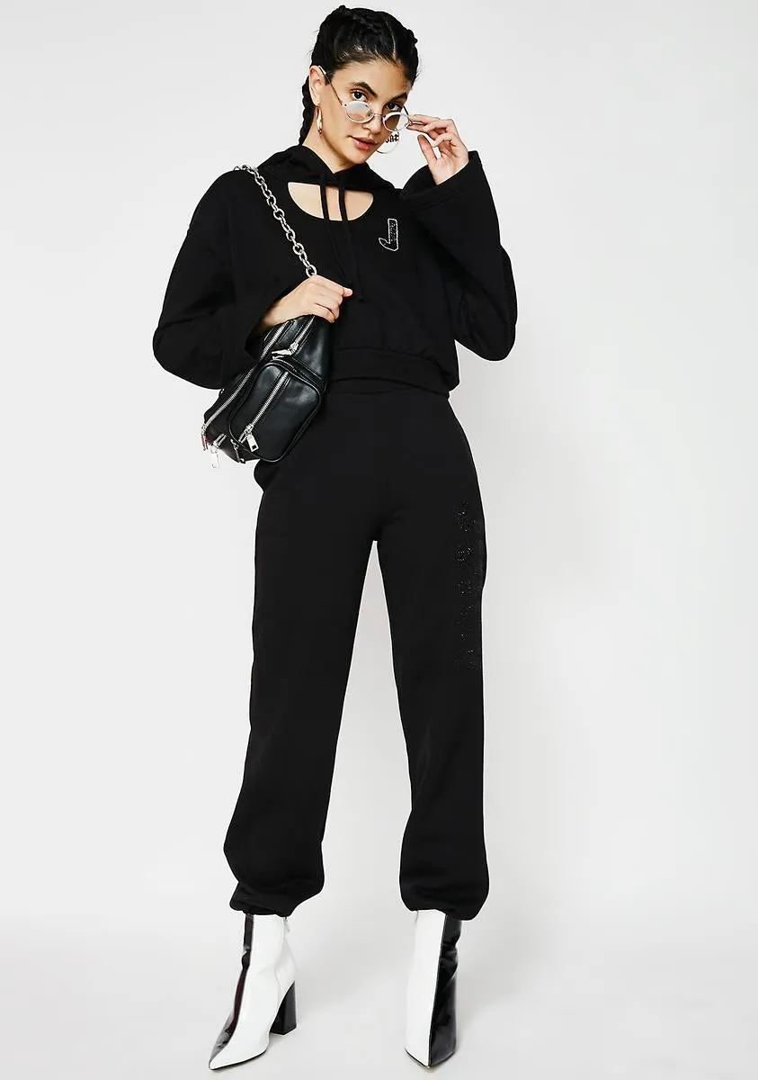 09 Glitter Logo Fleece Pants sold by Dolls Kill product image thumbnail 3