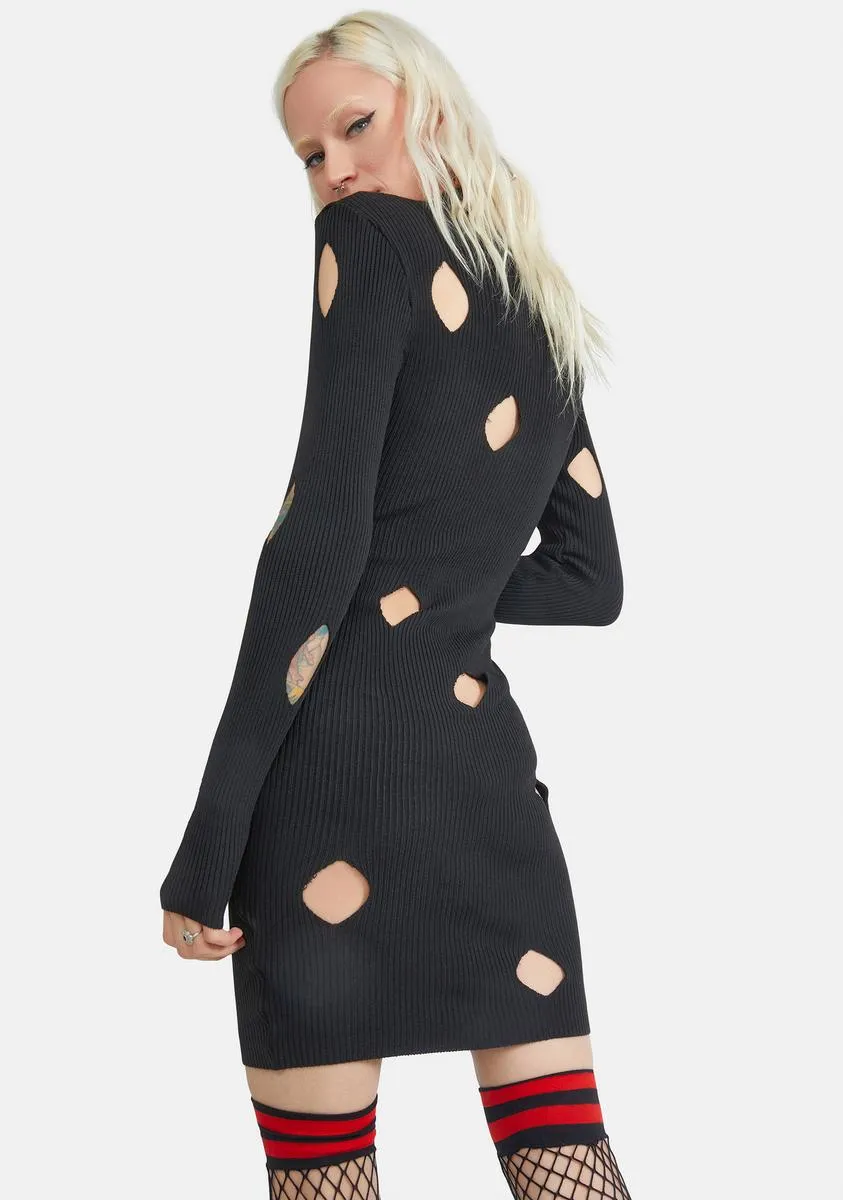 Break The Pattern Cutout Mini Dress sold by Dolls Kill product image thumbnail 4
