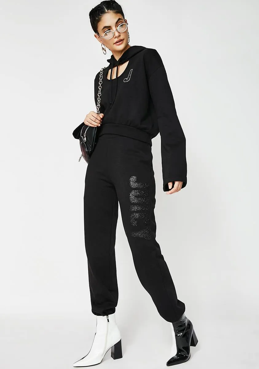 09 Glitter Logo Fleece Pants sold by Dolls Kill product image thumbnail 5