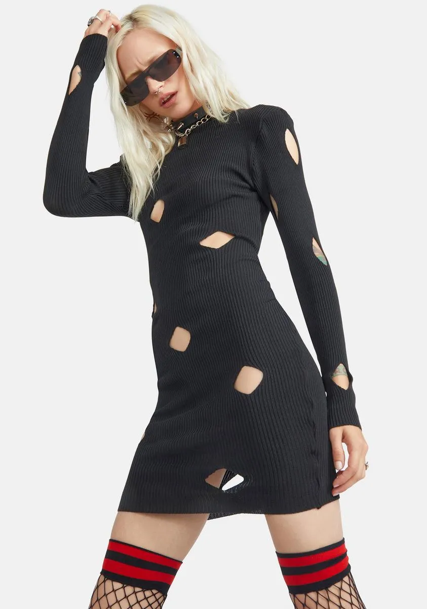 Break The Pattern Cutout Mini Dress sold by Dolls Kill product image thumbnail 2