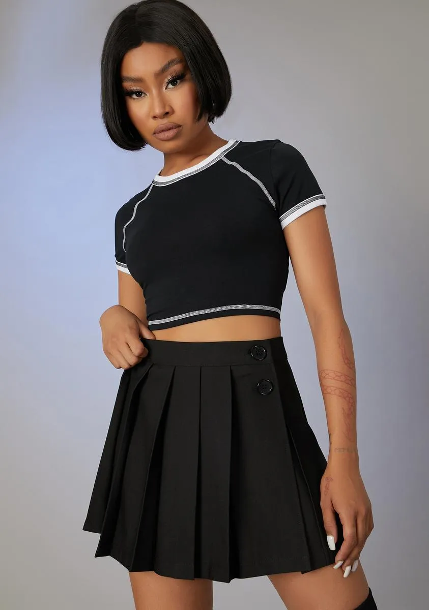 International Flights Pleated Skirt sold by Dolls Kill product image thumbnail 2