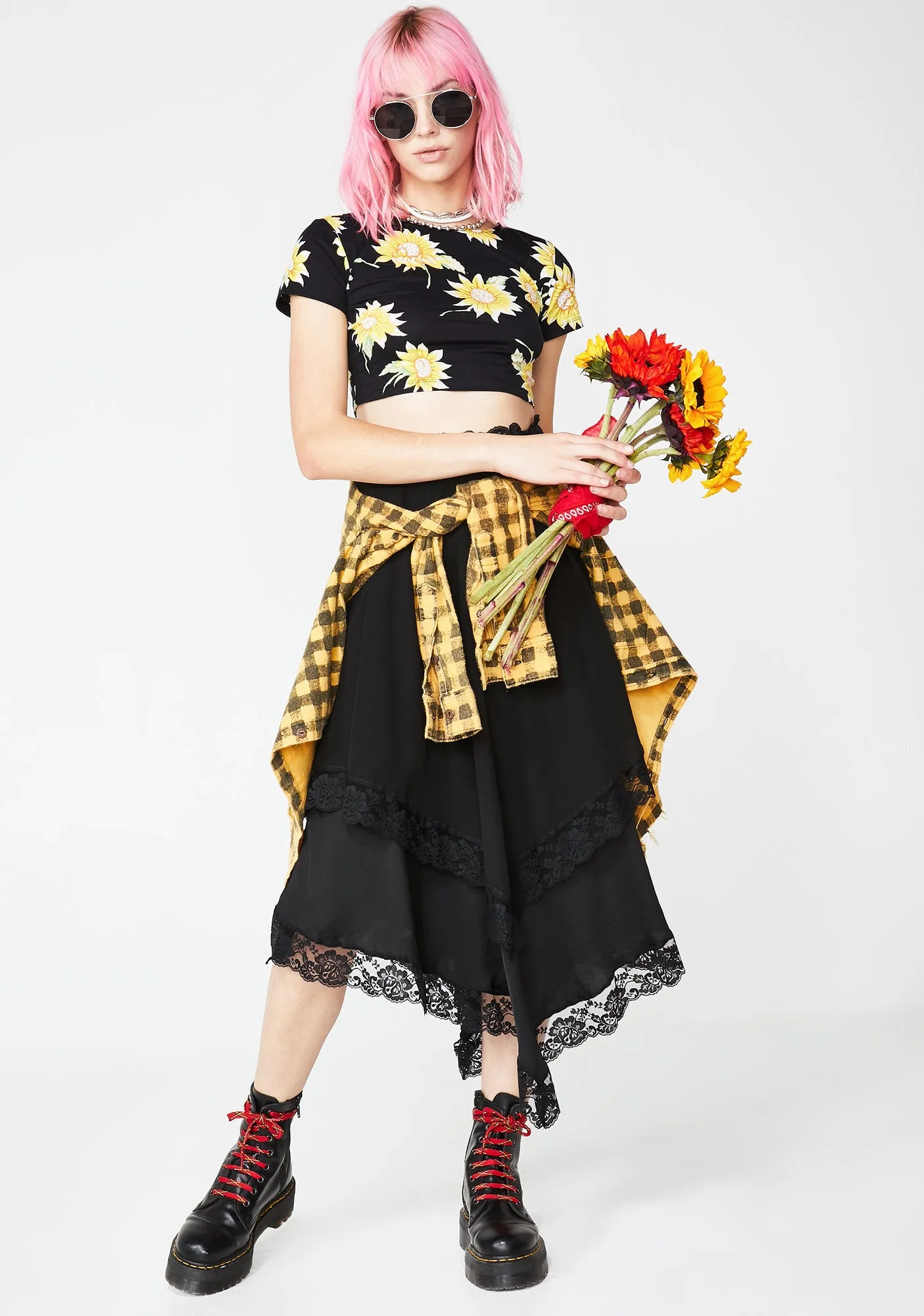 Sunflower Tindy Crop Top sold by Dolls Kill product image thumbnail 3