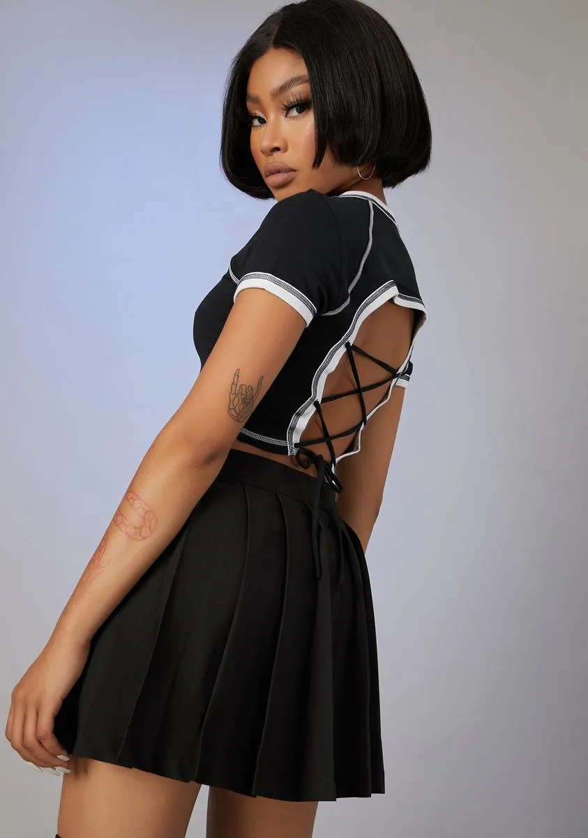 International Flights Pleated Skirt sold by Dolls Kill product image thumbnail 4