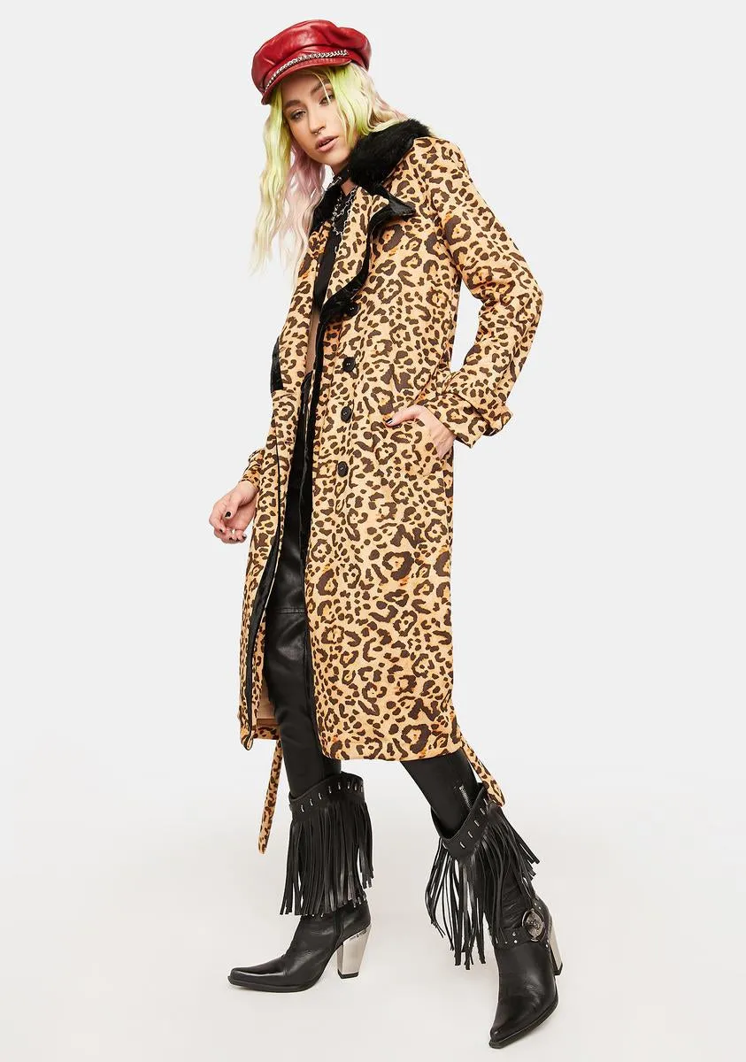 Noir Little By Little Leopard Print Jacket sold by Dolls Kill product image thumbnail 3