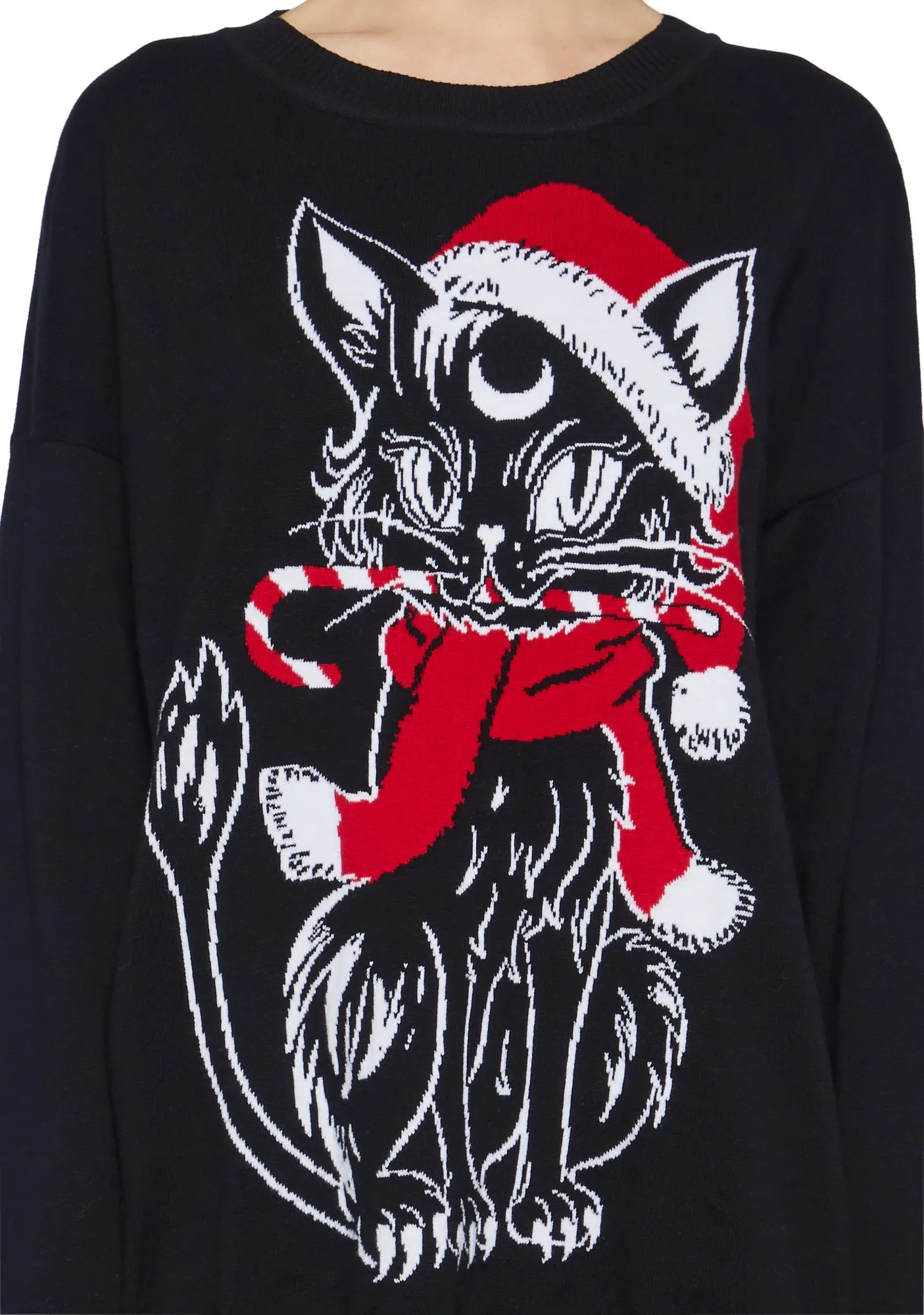 Purrfect Present Oversized Sweater sold by Dolls Kill product image thumbnail 4