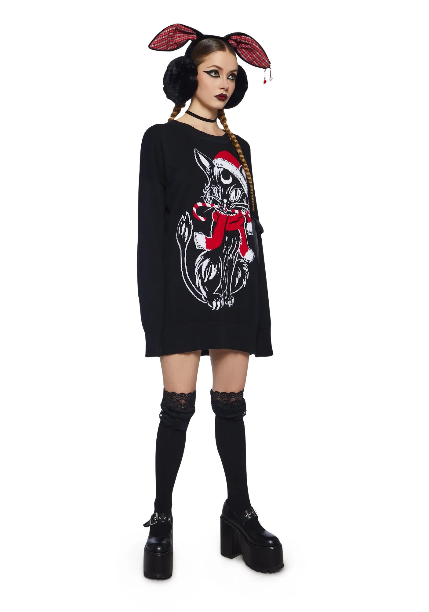 Purrfect Present Oversized Sweater sold by Dolls Kill product image thumbnail 2