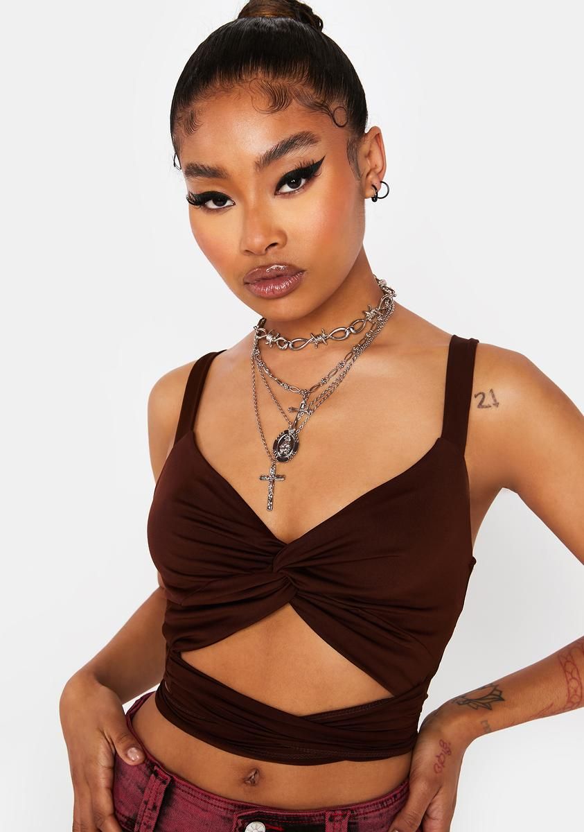 All Around Baddie Cut Out Top sold by Dolls Kill