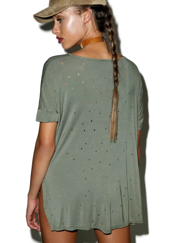 Bulletproof Distressed T-shirt sold by Dolls Kill