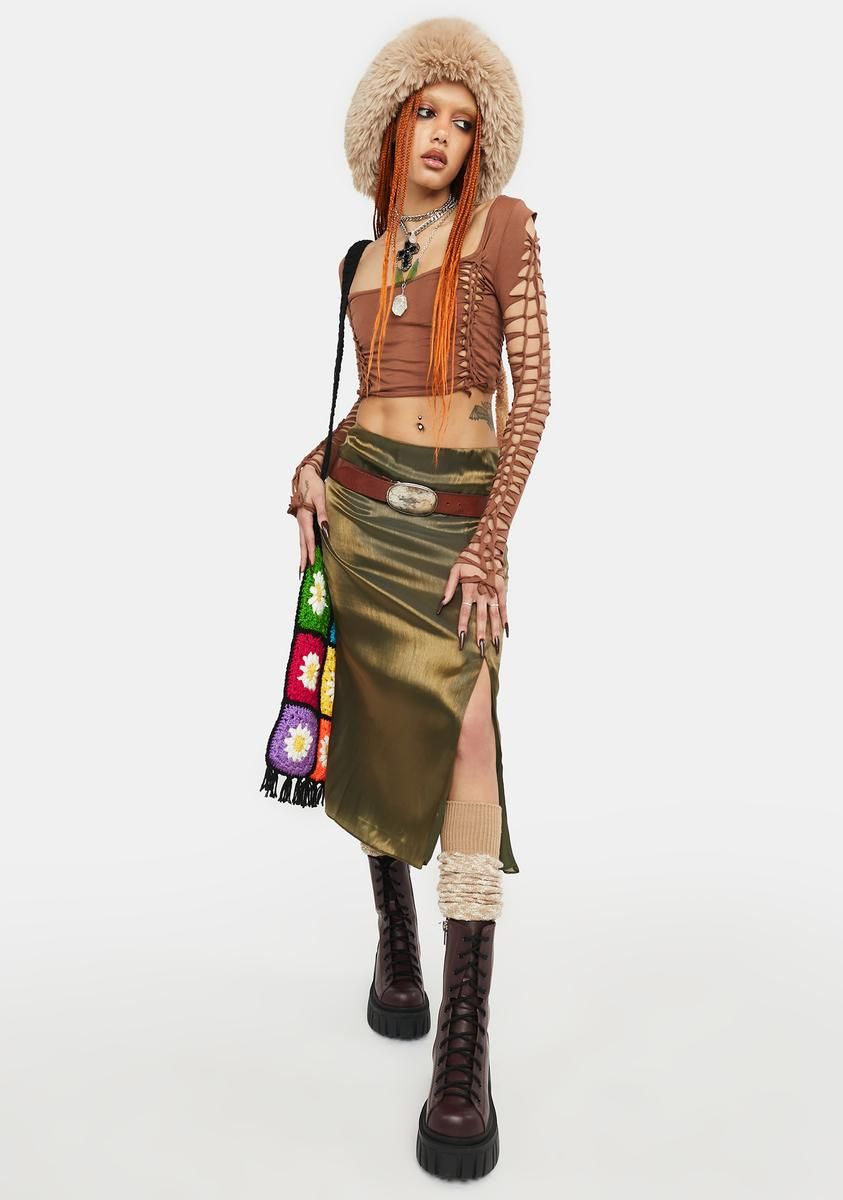 Earth Goddess Midi Skirt sold by Dolls Kill product image thumbnail 3