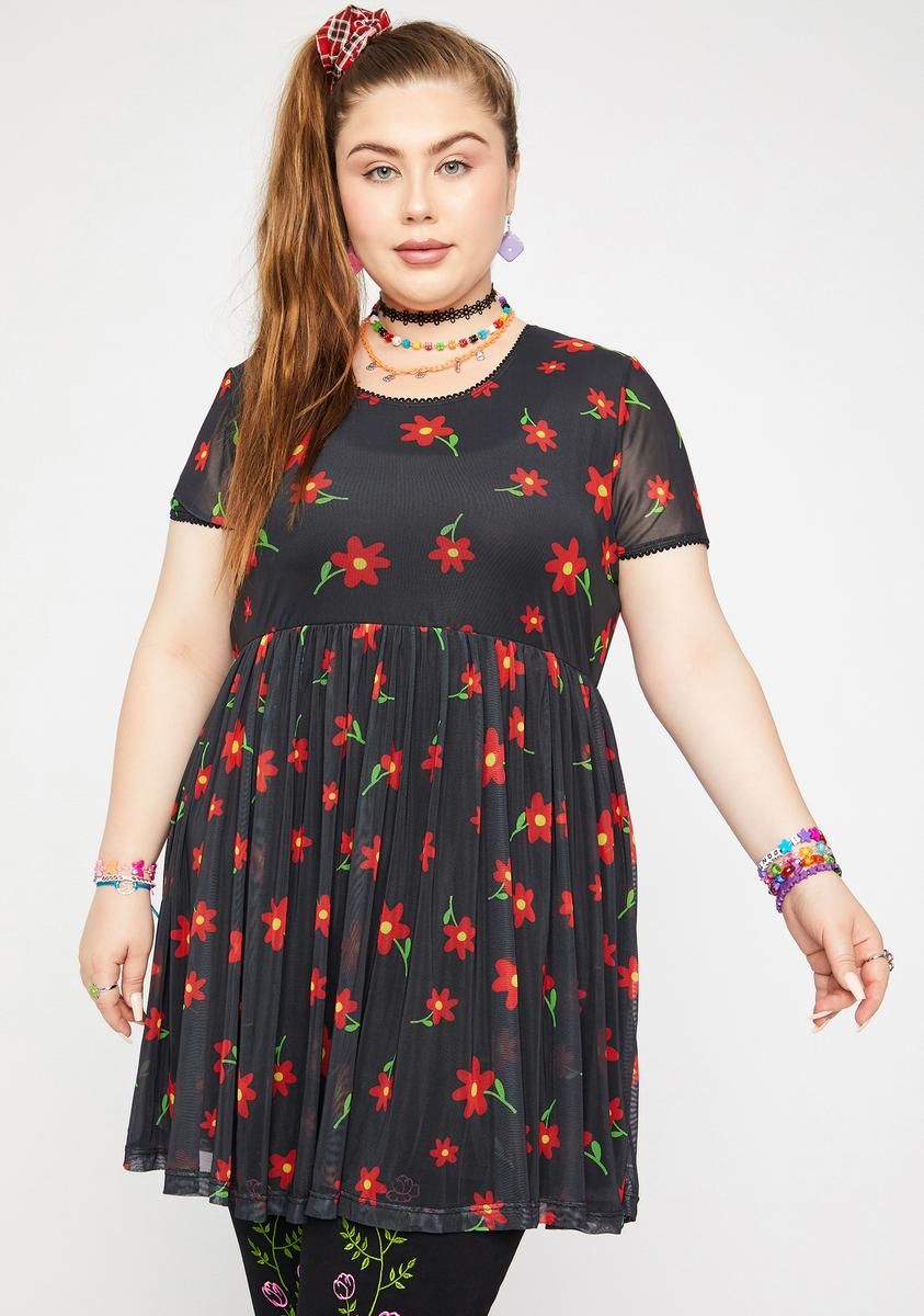 Plus Oh My Darling Floral Dress sold by Dolls Kill