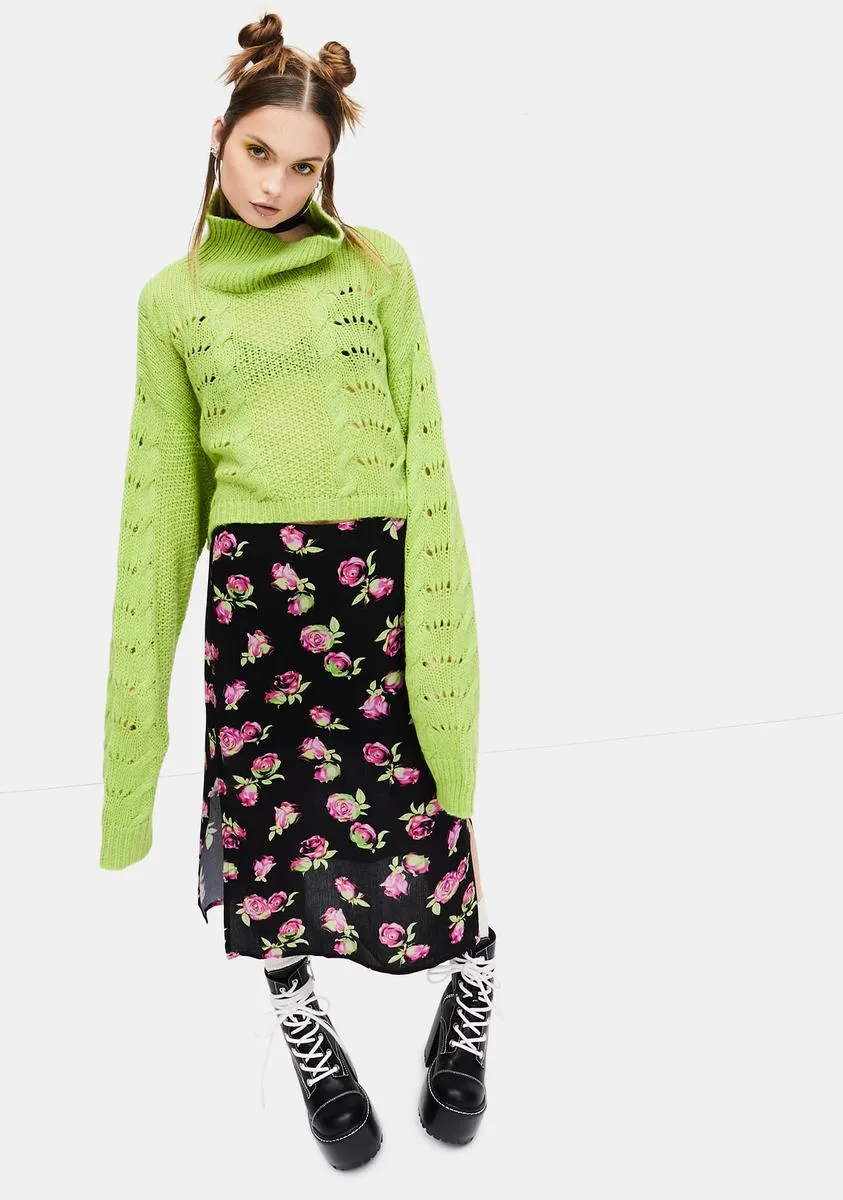 Lost In Yesterday Floral Midi Skirt sold by Dolls Kill product image thumbnail 2