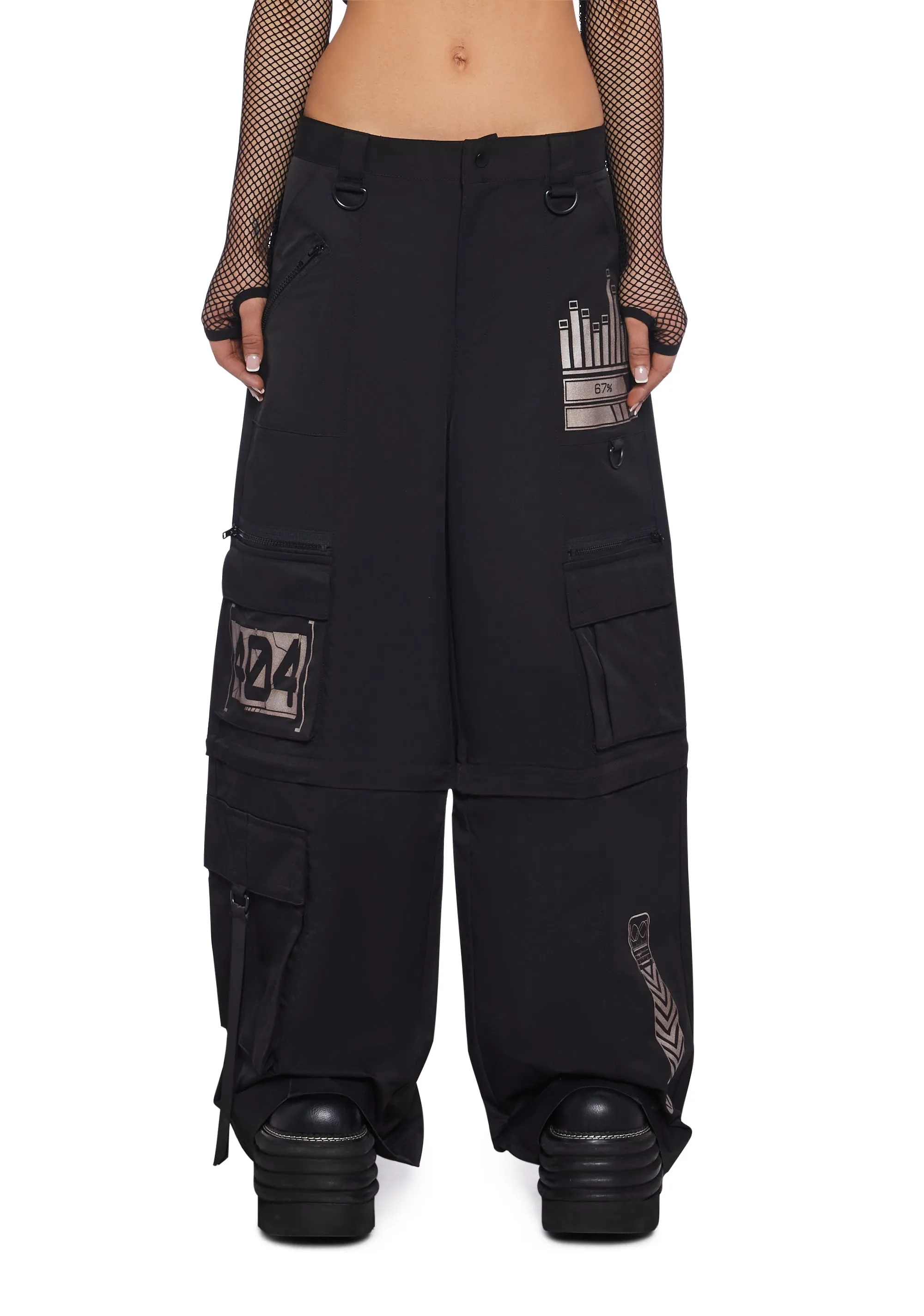 Binary Bliss Wide Leg Pants sold by Dolls Kill