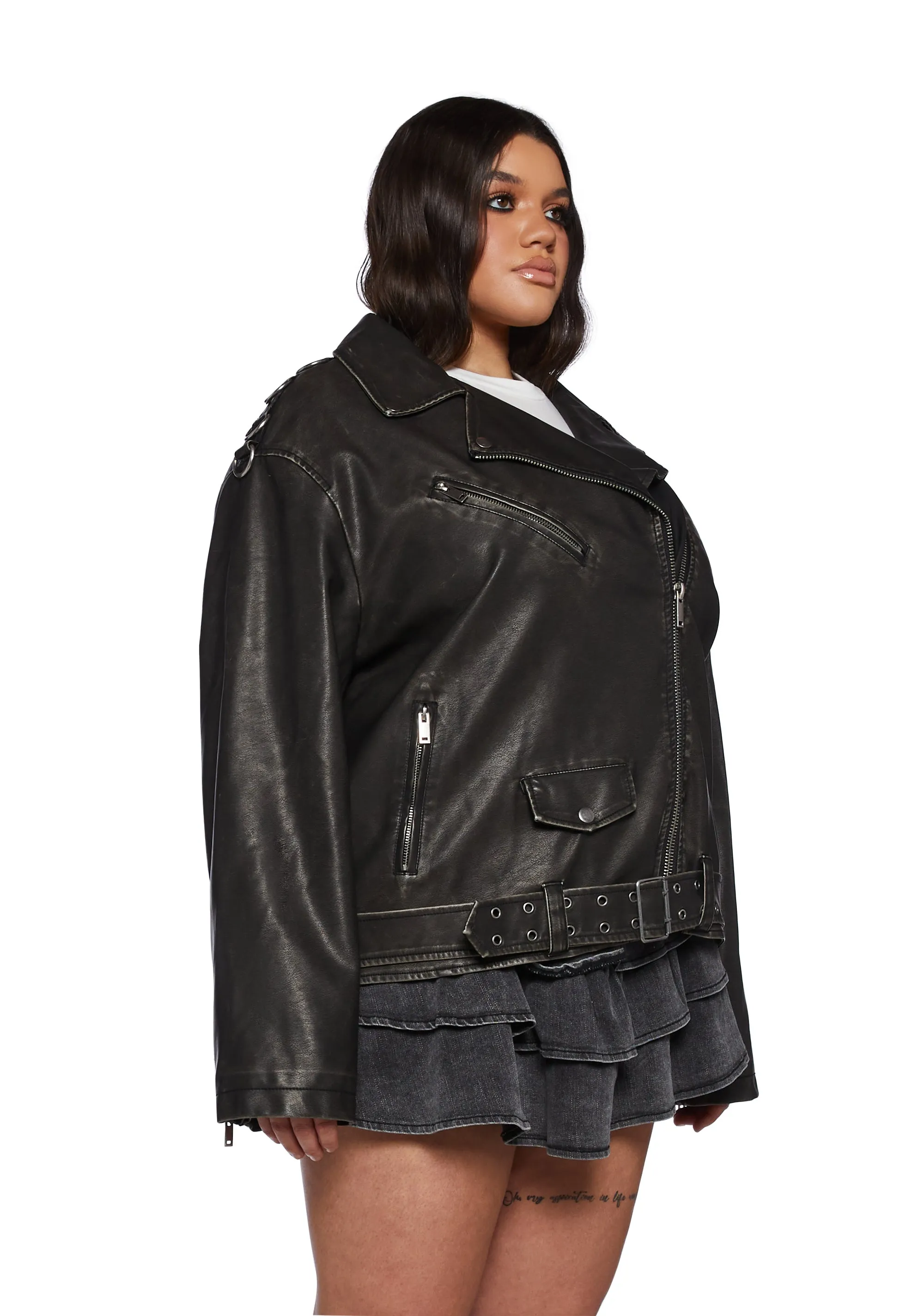 Plus Born To Ride Moto Jacket sold by Dolls Kill product image thumbnail 3