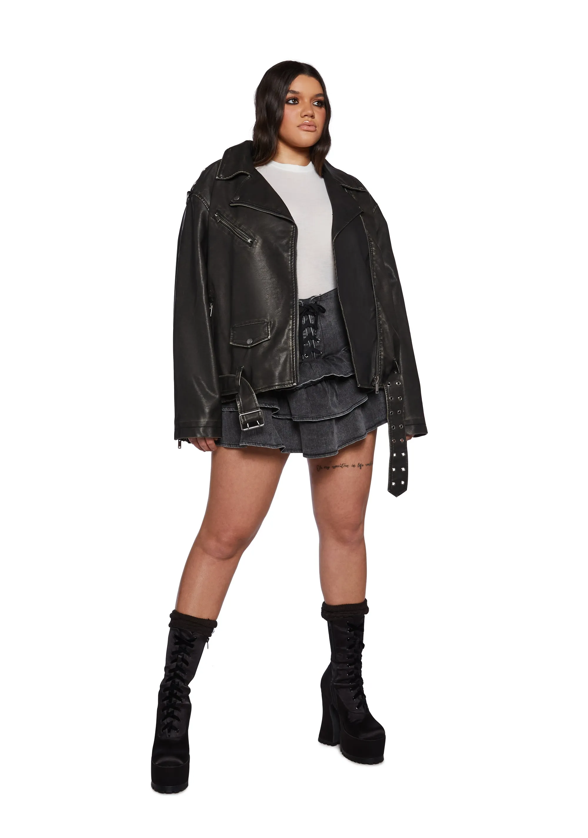 Plus Born To Ride Moto Jacket sold by Dolls Kill product image thumbnail 2
