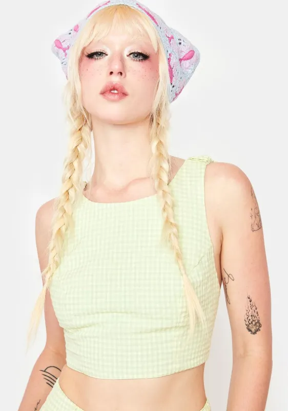 Life's A Picnic Gingham Crop Top sold by Dolls Kill