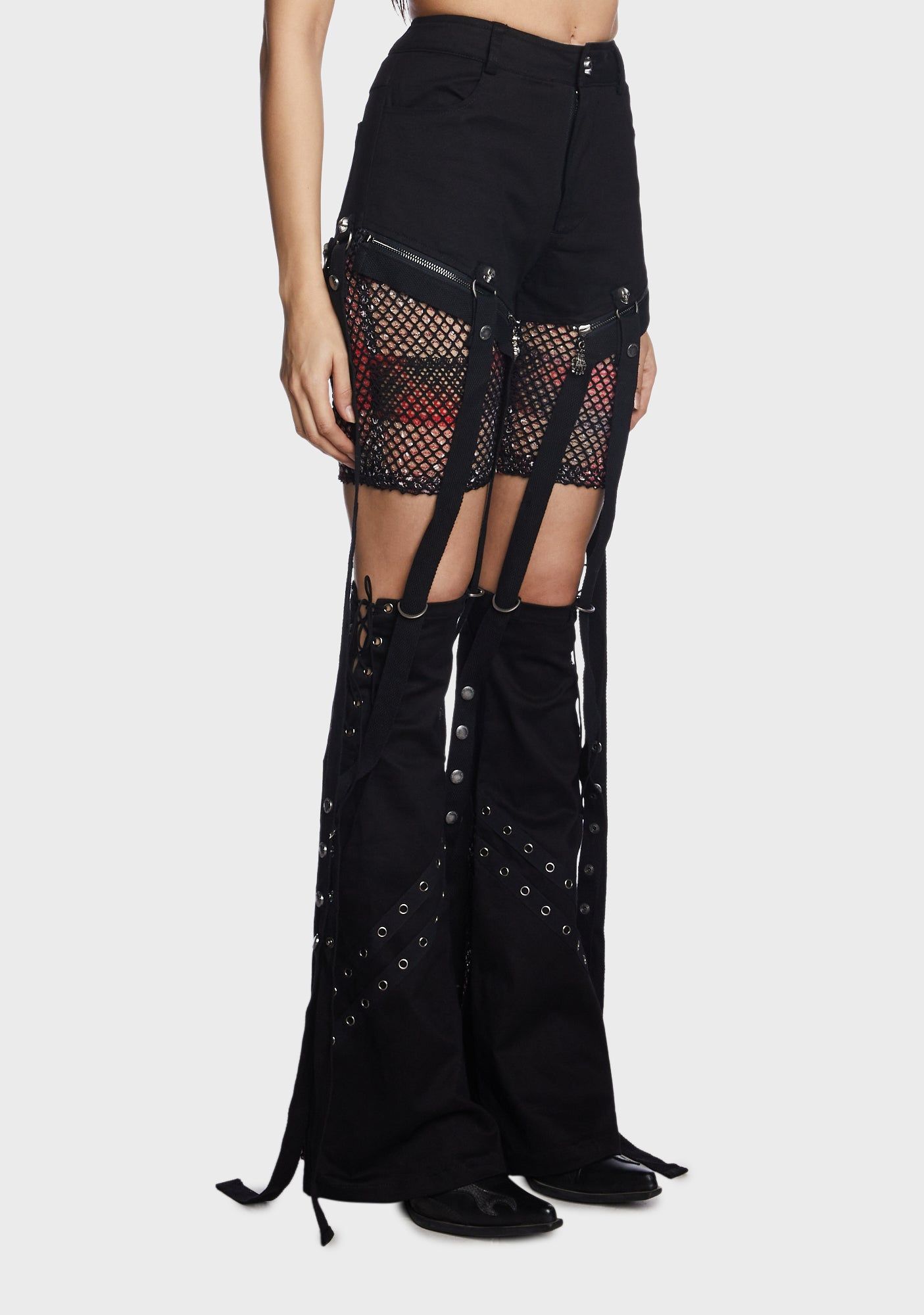 Irregular Flared Detachable Trousers sold by Dolls Kill product image thumbnail 4