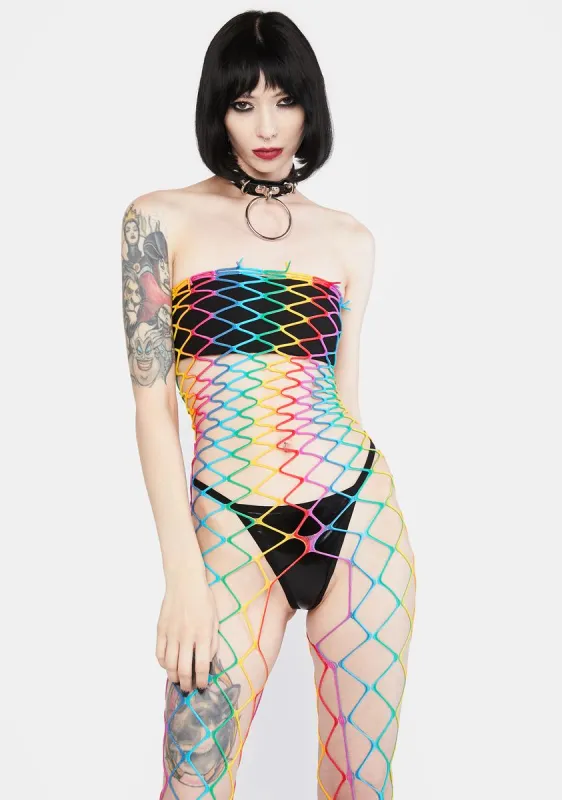 Freaky Fusion Fishnet Bodystocking sold by Dolls Kill