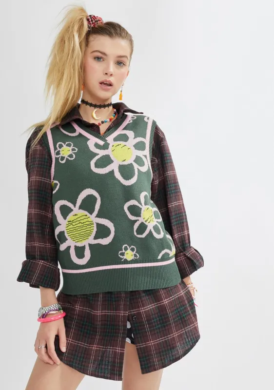 Call Me Retro Sweater Vest sold by Dolls Kill